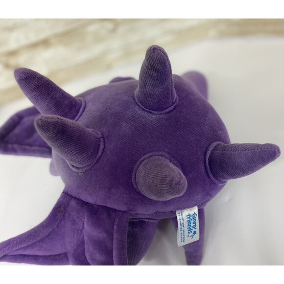 Funny Friends Fish Plush Purple Blue Eyes 8" x 14" Soft Jennifer Mazur Toy - Picture 10 of 13